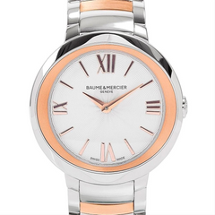 Baume & Mercier Promesse Ladies Steel & Rose Gold Bezel Quartz Watch 30mm 10159