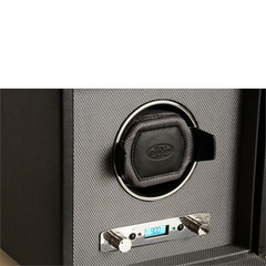Wolf Designs Viceroy 2.7 Single Watch Winder Black Leather