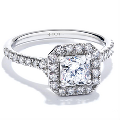 Hearts on Fire Transcend Dream Diamond Halo Engagement Ring