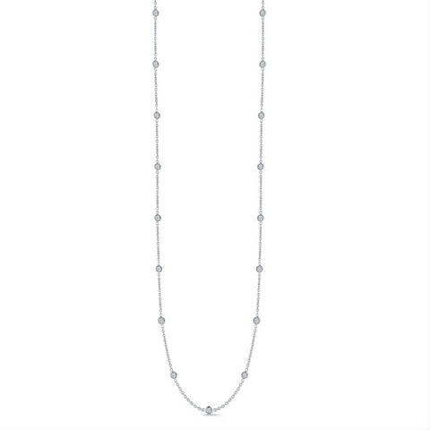 Roberto Coin DIAMONDS BY THE INCH 15 STATION DIAMOND NECKLACE White Gold