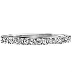 Scott Kay Diamond Eternity Anniversary Band Ring Four Prongs 19K White Gold