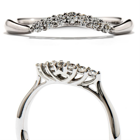 Hearts on Fire Felicity Queen Anne Diamond Wedding Band Ring