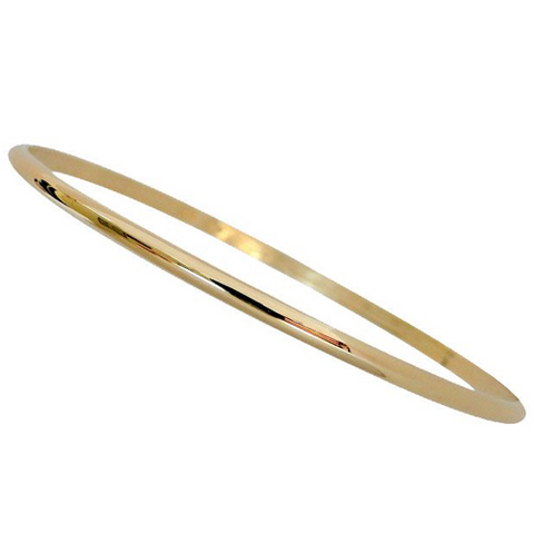Charles Garnier Lek Slim Stackable Oval Silver Bangle Yellow Finish