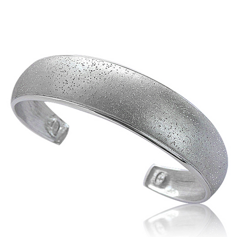 Charles Garnier Silver Delfina Domed Cuff Bracelet CXC113W