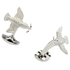 Deakin & Francis Sterling Silver Early Bird Gets the Worm Cufflinks