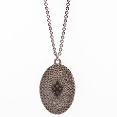 Armenta Paví© Oval Cravelli Drop Necklace Double-Sided with Champagne Diamonds