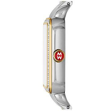 Michele Deco II Mid-size Diamond Two-tone Diamond Dial Watch MWW06i000004