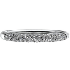 Scott Kay Diamond Three Row Wedding Band Ring Partial 19K White Gold