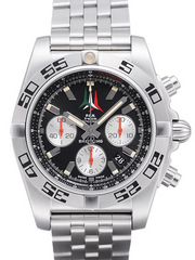 Certified Pre-owned Breitling Chronomat 44mm Frecce Tricolori Watch AB01104D Limited Black Steel