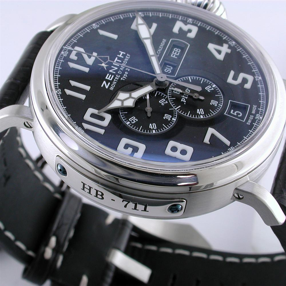Zenith Pilot Montre D'Aeronef Type 20 Annual Calendar Chronograph Watch 48mm