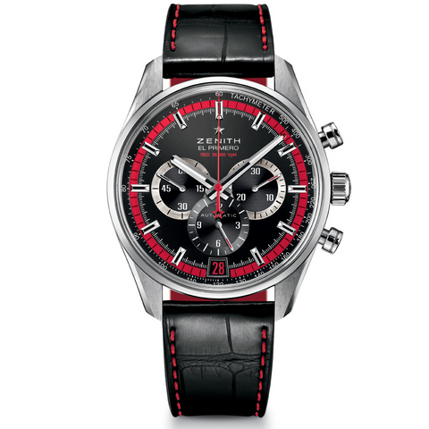 Zenith El Primero Red Steel Chronograph 36,000 VPH Watch