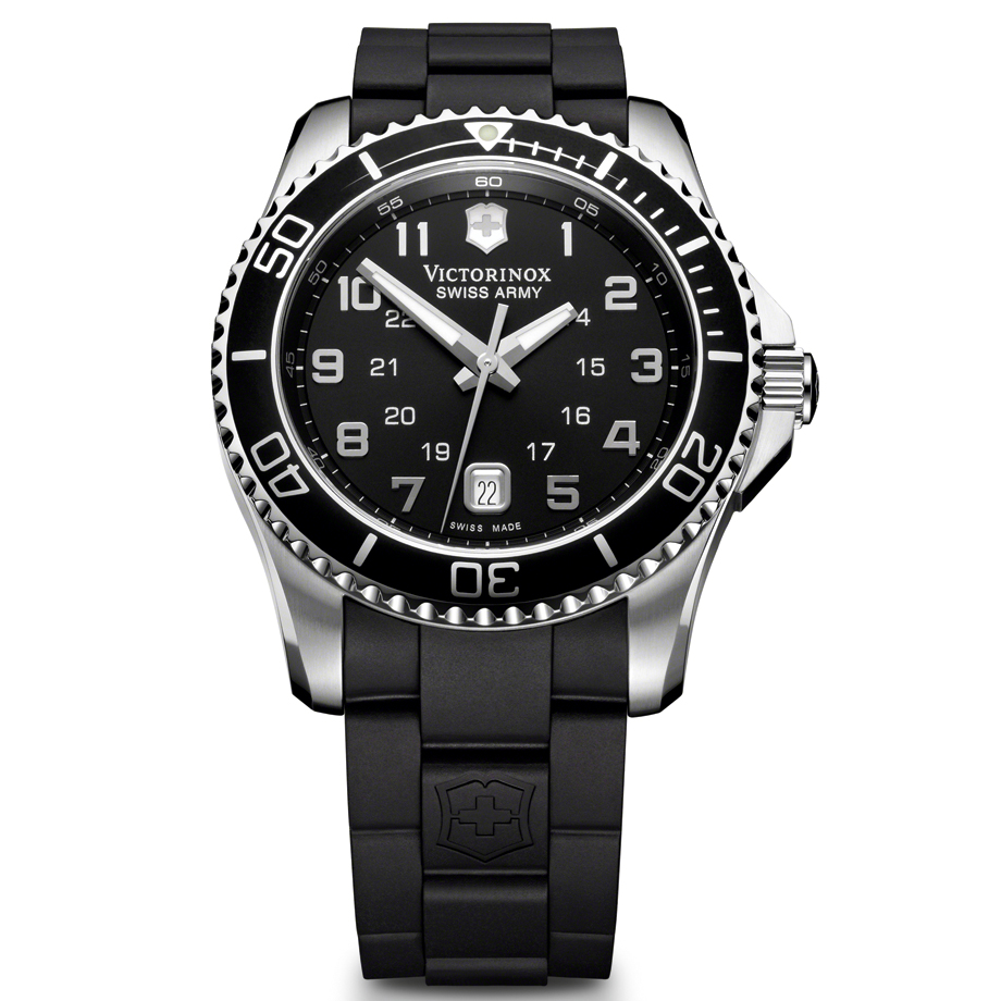 Victorinox Swiss Army Maverick GS Black Dial Rubber Watch Men's 241435
