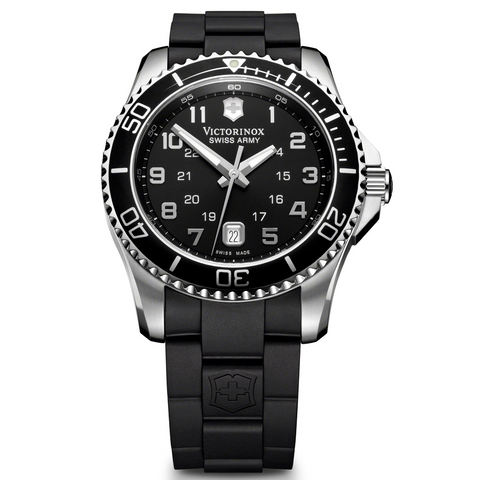 Victorinox Swiss Army Maverick GS Black Dial Rubber Watch Men's 241435