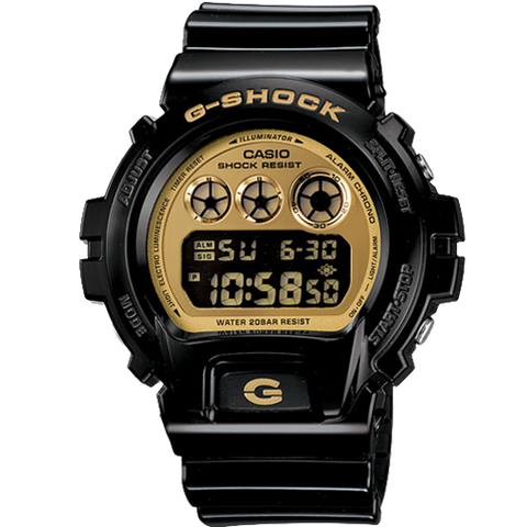 Casio G-Shock Metallic Gold Gloss Black Men's Digital Watch DW6900CB-1