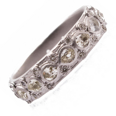 Armenta Lacy Eternity Stackable Silver Ring with Sapphires & Diamonds