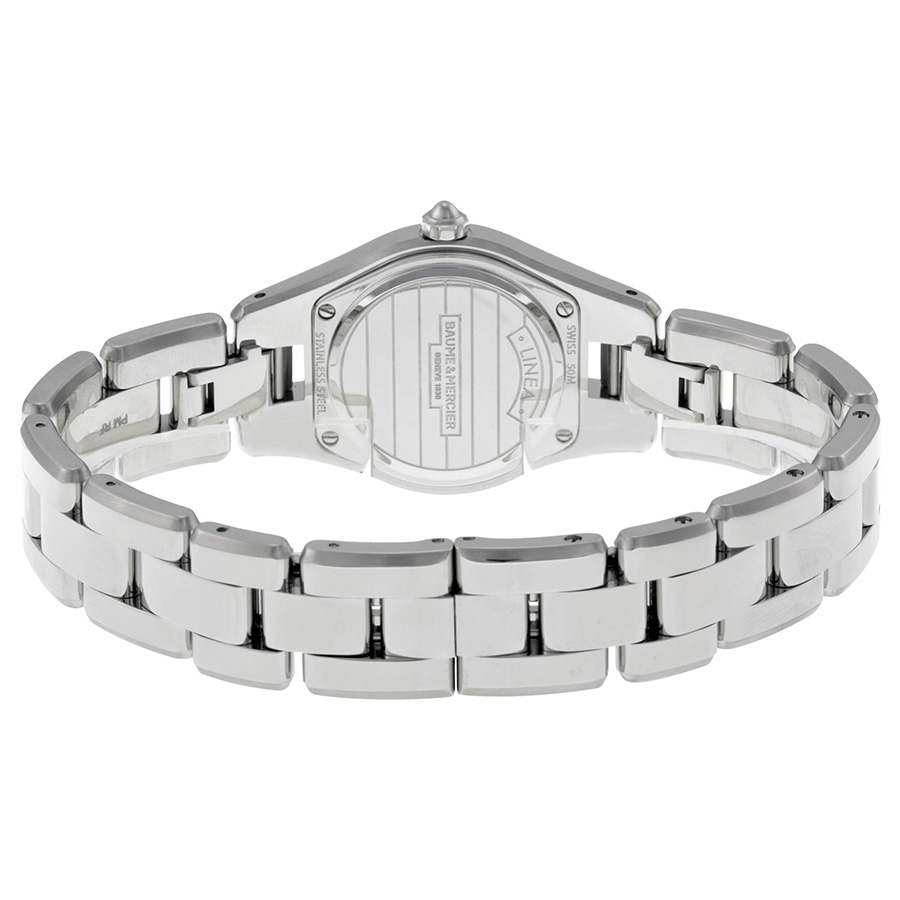 Baume & Mercier Linea Diamond Bezel Mother of Pearl Dial 27mm Ladies Watch 10013