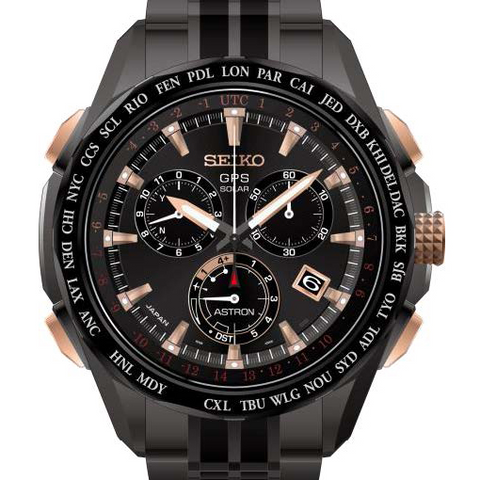 Seiko Astron GPS Black Titanium & Rose Gold Limited Edition Resort Solar Watch SSE019