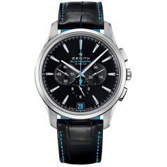 Zenith Blue Primero Limited Edition 36,000 VPH Steel Chronograph Watch