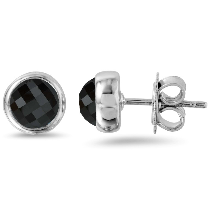 Charles Garnier Sterling Silver Darsi Stud Earrings With Black Onyx