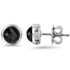 Charles Garnier Sterling Silver Darsi Stud Earrings With Black Onyx