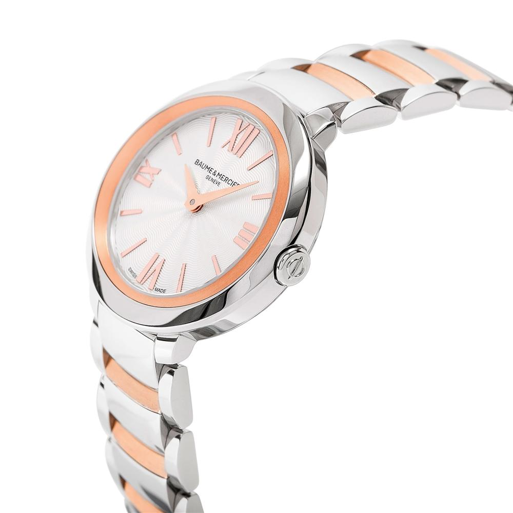 Baume & Mercier Promesse Ladies Steel & Rose Gold Bezel Quartz Watch 30mm 10159