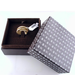 Roberto Coin Primavera Yellow Gold Triple Row Mesh Ring