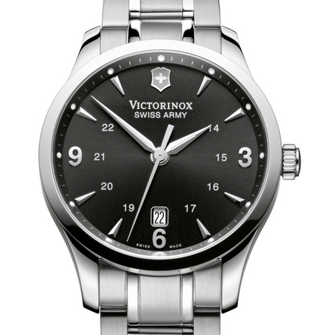Victorinox Swiss Army Alliance Black Dial Mens Steel Watch 241473