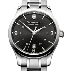 Victorinox Swiss Army Alliance Black Dial Mens Steel Watch 241473