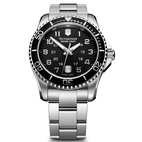 Victorinox Swiss Army Maverick GS Black Dial Steel Watch Men's  241436