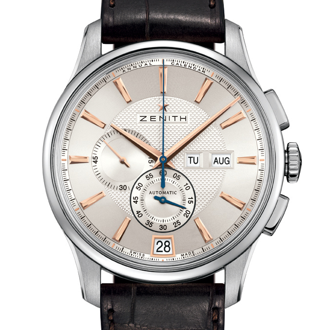 Zenith Captain Winsor Annual Calender 42mm Chronograph Steel Watch