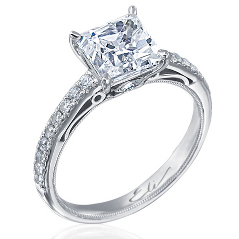 Royale Princess Diamond Platinum Engagement Ring 2 Carat