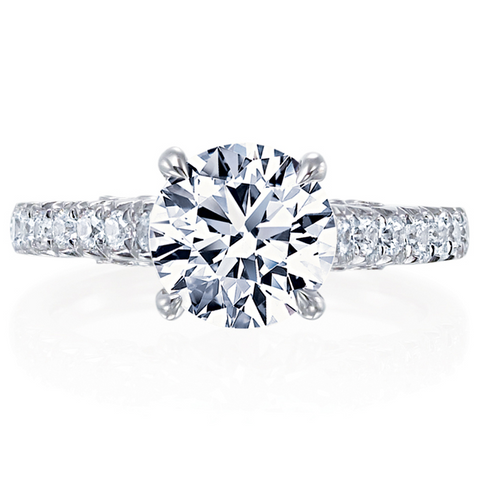 La Mer Round Diamond Engagement Ring Platinum 2.00 carat