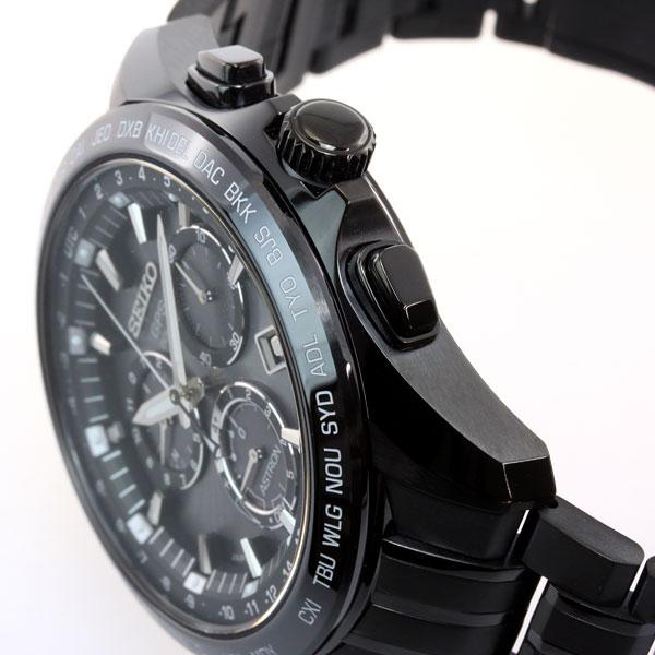 Seiko Astron GPS Solar 44.6mm Watch Black Coated Titanium Case & Ceramic Bezel Black Dial Series 8X82 SSE009