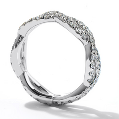 Hearts on Fire Diamond Envelop Split Shank Eternity Band Ring
