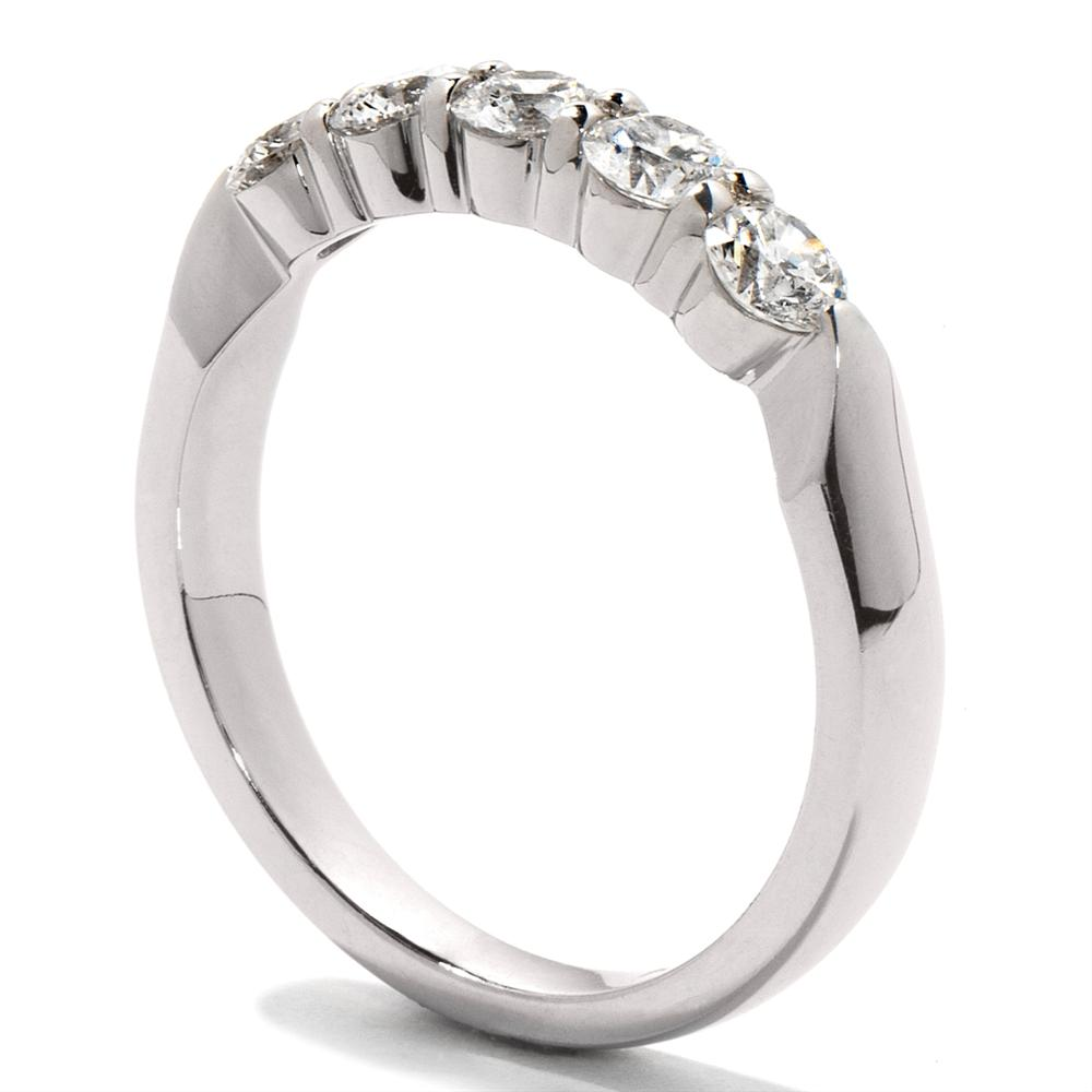 Hearts on Fire Five Stone Diamond Wedding Band Ring .50ctw