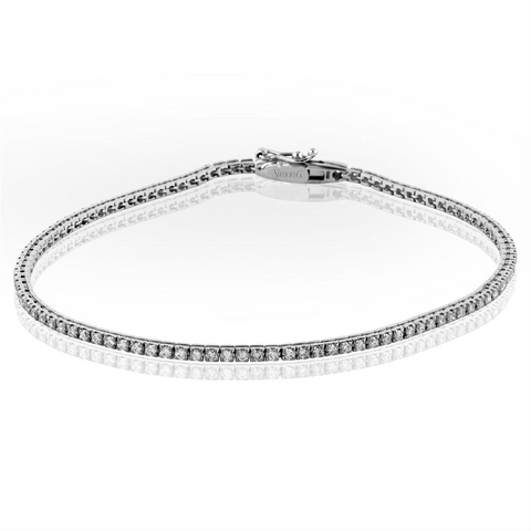 Simon G. Classic Diamond Tennis Bracelet 1 Carat+ 18K White Gold MB1557