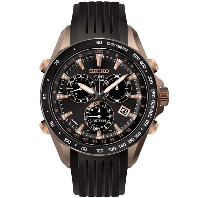 Seiko Astron Novak Djokovic Limited Edition GPS Solar Rose Gold Watch SSE022