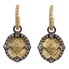 Armenta Old World 18K Yellow Gold Sterling Silver Diamond Drop Earrings