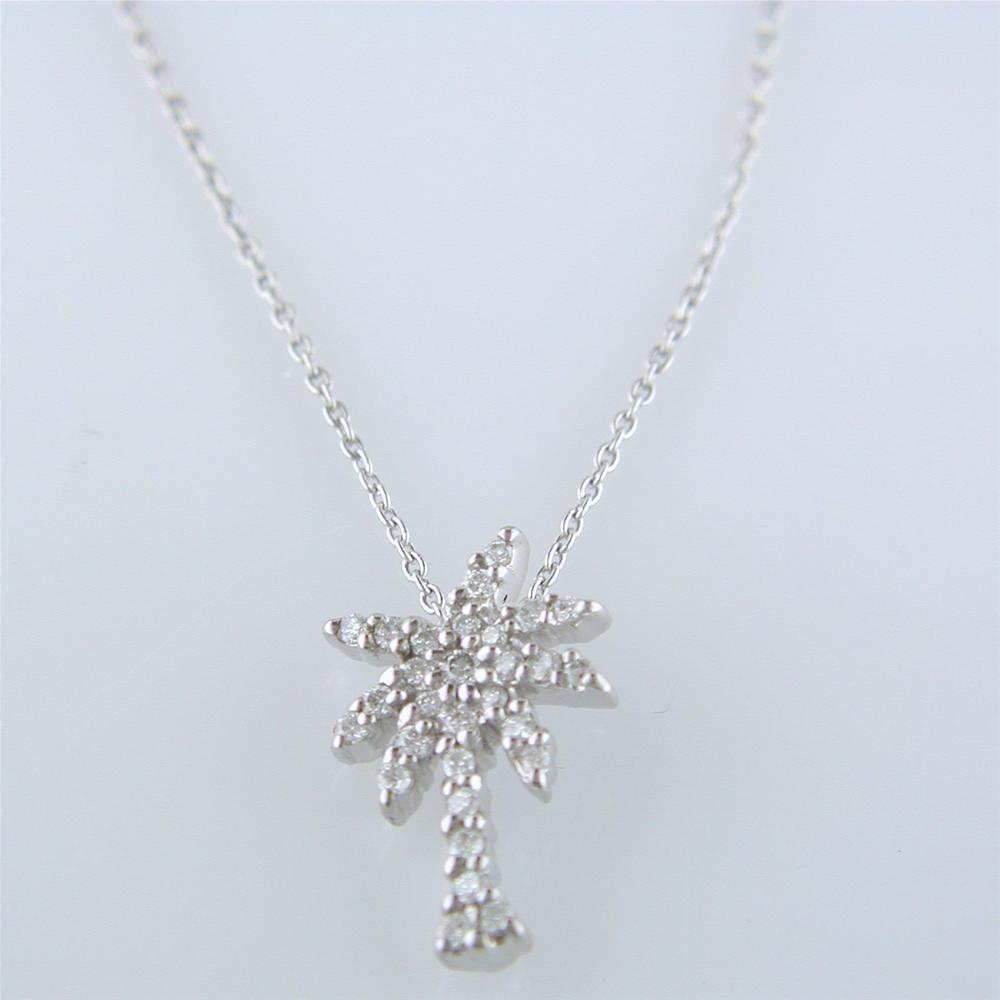 Roberto Coin TINY TREASURES DIAMOND PALM TREE NECKLACE Pendant