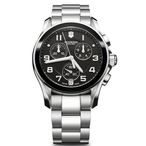 Victorinox Swiss Army Chrono Classic Ceramic Black Dial Steel Watch 241544