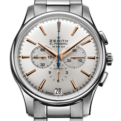 Zenith El Primero Captain Chronograph Silver steel Watch 03.2110.400/01.M2110