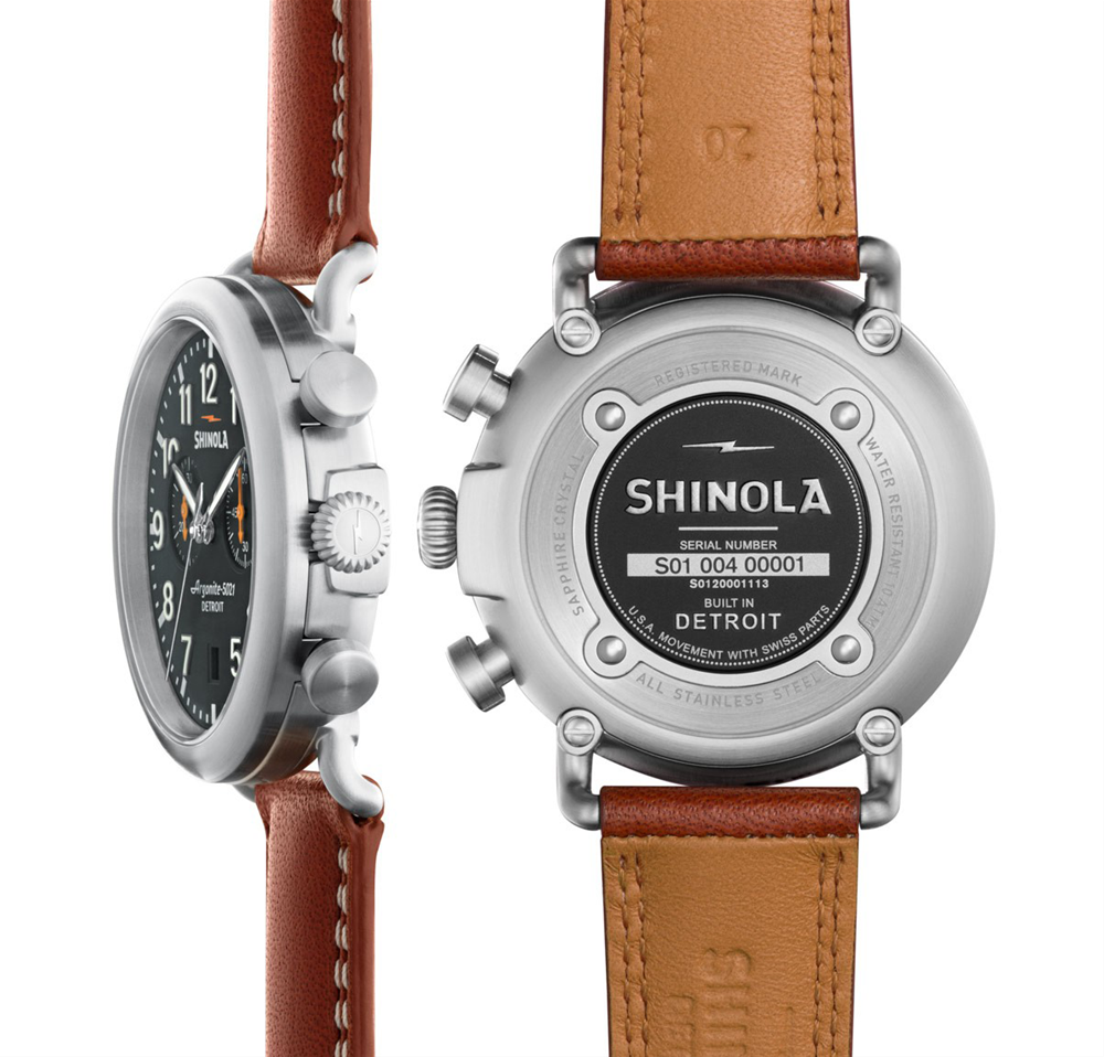 Shinola Gents 41mm Runwell Chronograph Cool Grey Dial Watch 20001113