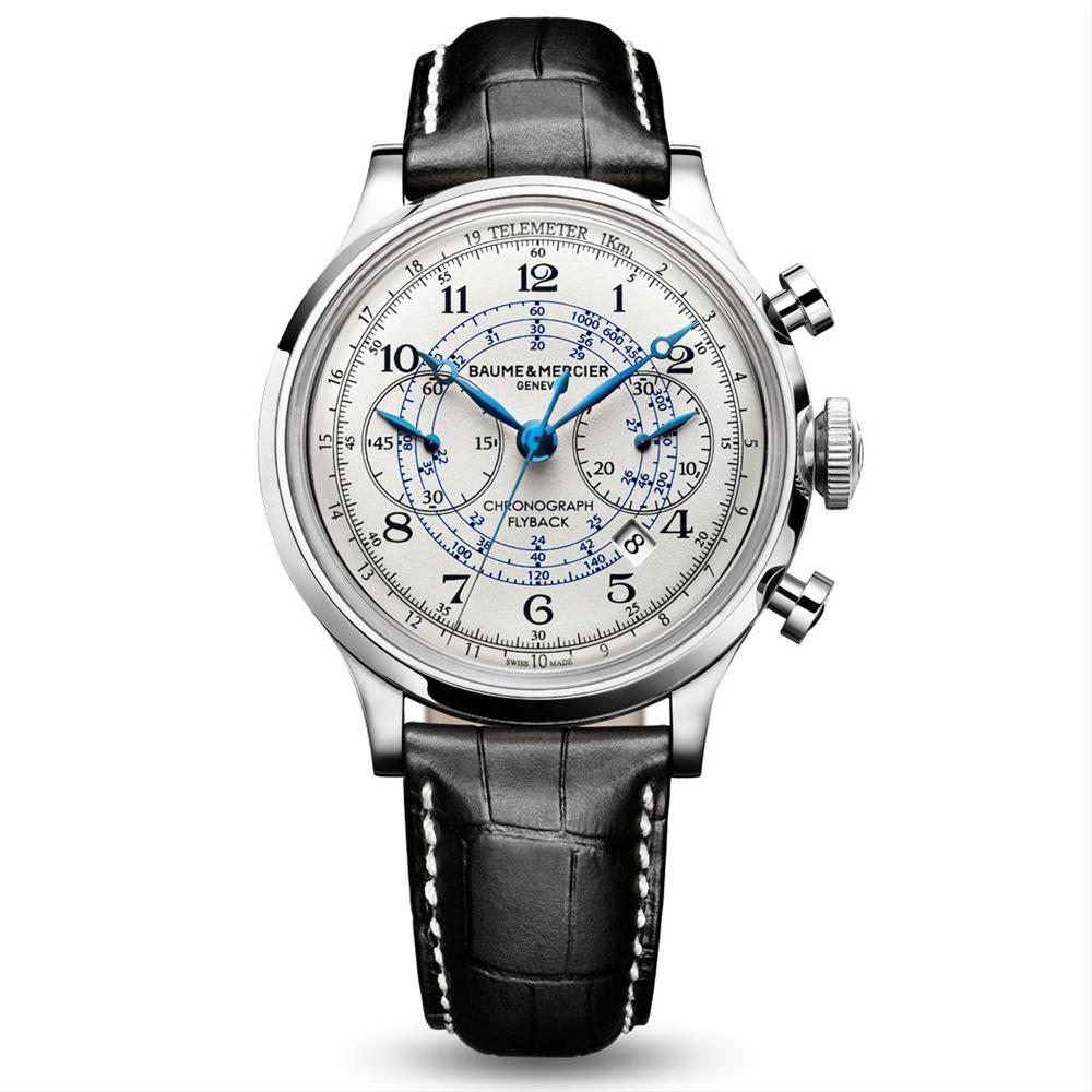 Baume & Mercier Capeland Flyback Chronograph White Watch 44mm 10006