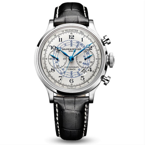 Baume & Mercier Capeland Flyback Chronograph White Watch 44mm 10006