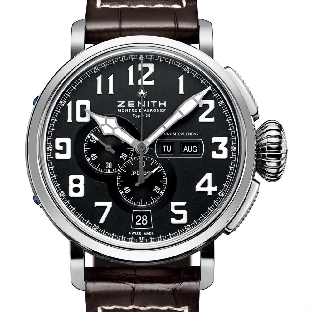 Zenith Pilot Montre D'Aeronef Type 20 Annual Calendar Chronograph Watch 48mm