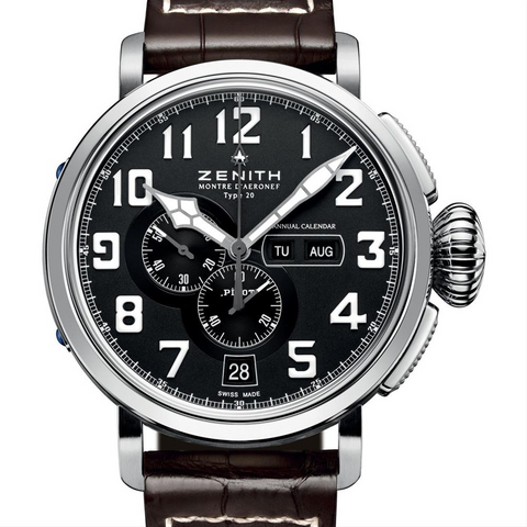 Zenith Pilot Montre D'Aeronef Type 20 Annual Calendar Chronograph Watch 48mm