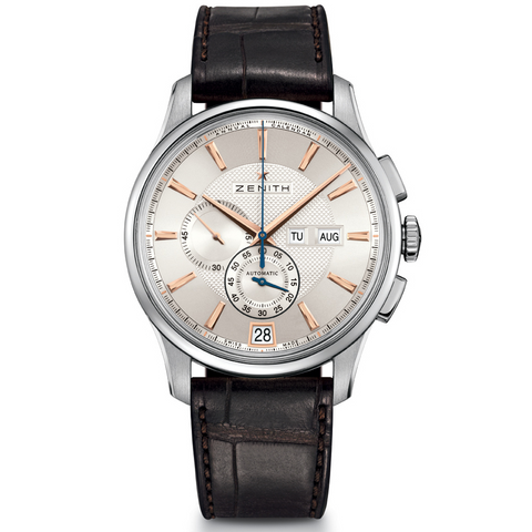 Zenith Captain Winsor Annual Calender 42mm Chronograph Steel Watch