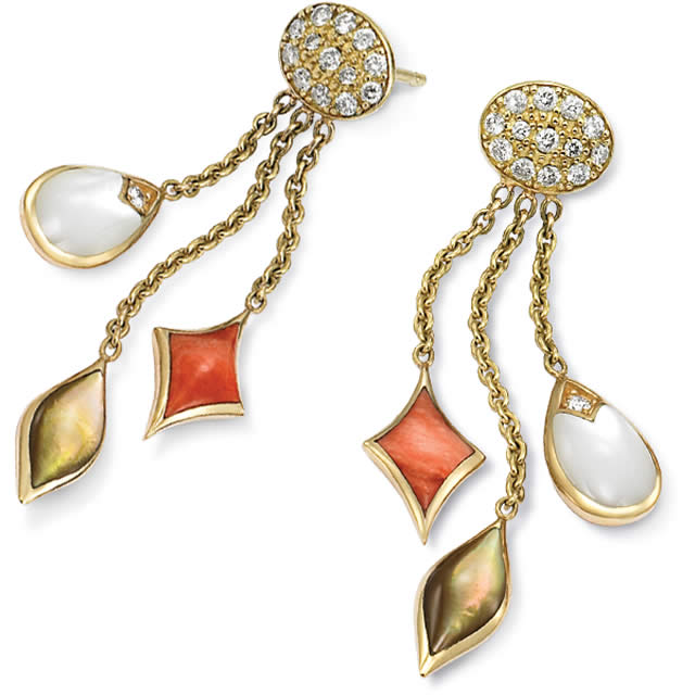 Kabana Blush Collection Earrings with Spiny Oyster and Mother of Pearl Inlay GECF244MMS