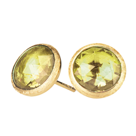Marco Bicego Jaipur Lemon Citrine Yellow Gold Stud Earrings OB957 LC01