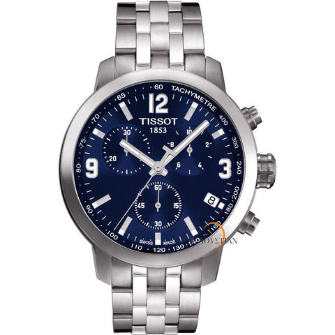 Tissot PRC 200 Quartz Chrono Blue Dial Stainless Steel Watch T0554171104700
